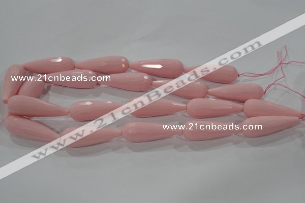 CTU2706 15.5 inches 14*40mm faceted teardrop synthetic turquoise beads