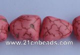 CTU33 15.5 inches 14*22mm freeform pink turquoise beads Wholesale