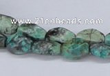 CTU440 15.5 inches 7*13mm twisted rice African turquoise beads wholesale