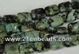 CTU494 15.5 inches 8*10mm rectangle African turquoise beads wholesale