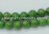 CTU601 15.5 inches 10mm round synthetic turquoise beads wholesale