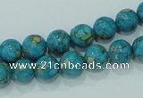 CTU602 15.5 inches 10mm round synthetic turquoise beads wholesale