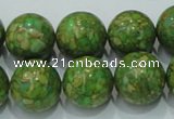 CTU608 15.5 inches 16mm round synthetic turquoise beads wholesale