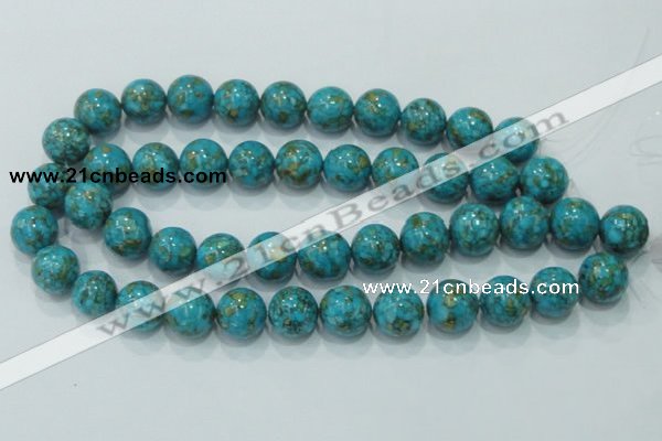CTU610 15.5 inches 18mm round synthetic turquoise beads wholesale