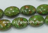 CTU619 15.5 inches 14*18mm oval synthetic turquoise beads wholesale