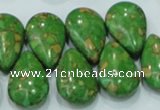 CTU627 16*25mm top-drilled teardrop synthetic turquoise beads