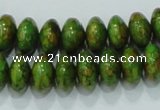 CTU638 15.5 inches 8*12mm rondelle synthetic turquoise beads wholesale