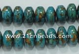 CTU641 15.5 inches 8*12mm rondelle synthetic turquoise beads wholesale