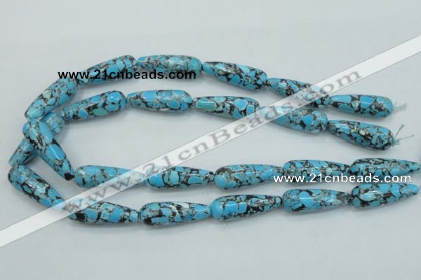 CTU667 15.5 inches 12*35mm teardrop synthetic turquoise beads