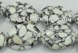 CTU670 15.5 inches 18*25mm oval synthetic turquoise beads wholesale