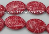 CTU679 15.5 inches 18*25mm oval synthetic turquoise beads wholesale