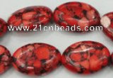CTU682 15.5 inches 18*25mm oval synthetic turquoise beads wholesale