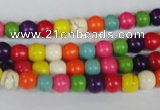 CTU701 15.5 inches 6.5mm round dyed turquoise beads wholesale
