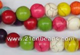 CTU703 15.5 inches 12mm round dyed turquoise beads wholesale
