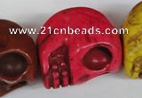CTU714 15.5 inches 24*29*30mm skull dyed turquoise beads wholesale