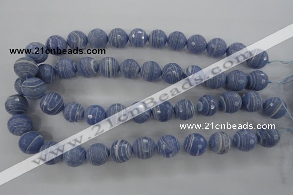CTU926 15.5 inches 16mm faceted round synthetic turquoise beads