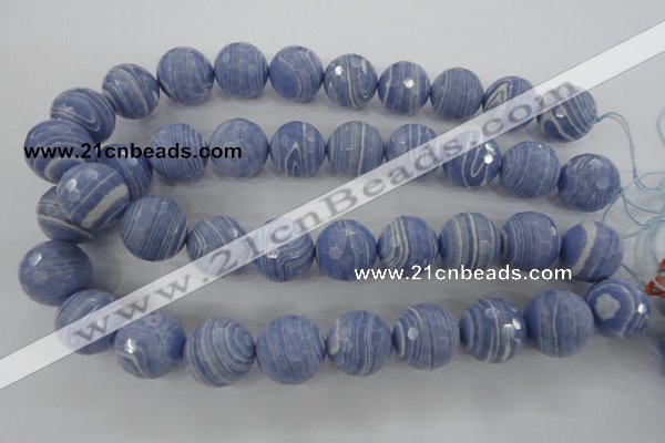 CTU928 15.5 inches 20mm faceted round synthetic turquoise beads