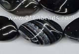 CTW96 15.5 inches 18*30mm twisted oval madagascar agate beads