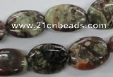 CUG152 15.5 inches 15*20mm oval australian unakite beads
