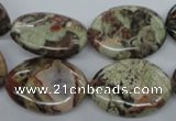 CUG153 15.5 inches 18*25mm oval australian unakite beads