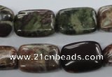 CUG155 15.5 inches 13*18mm rectangle australian unakite beads