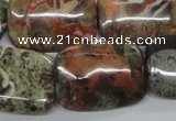 CUG157 15.5 inches 18*25mm rectangle australian unakite beads