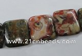 CUG160 15.5 inches 16*16mm square australian unakite beads