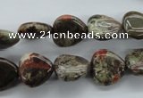 CUG162 15.5 inches 13*13mm heart australian unakite beads
