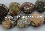 CUG163 15.5 inches 15*15mm heart australian unakite beads