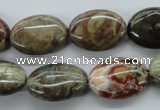 CUG167 15.5 inches 13*18mm oval australian unakite beads
