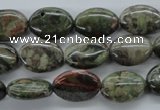 CUG168 15.5 inches 10*14mm oval australian unakite beads