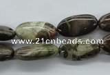 CUG169 15.5 inches 10*20mm oval australian unakite beads
