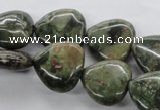 CUG172 15.5 inches 18*18mm heart australian unakite beads