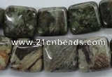 CUG174 15.5 inches 15*15mm square australian unakite beads
