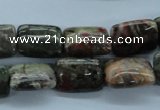 CUG176 15.5 inches 10*14mm rectangle australian unakite beads