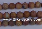CVJ11 15.5 inches 6mm round matte venus jasper beads wholesale