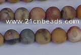 CVJ12 15.5 inches 8mm round matte venus jasper beads wholesale