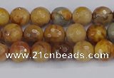 CVJ22 15.5 inches 6mm faceted round venus jasper beads wholesale