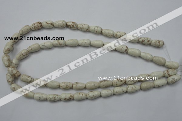 CWB331 15.5 inches 8*14mm teardrop howlite turquoise beads