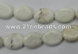 CWB352 15.5 inches 10*14mm oval howlite turquoise beads wholesale