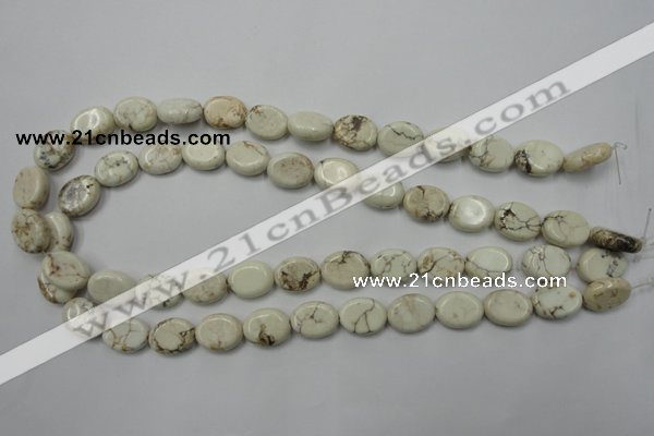 CWB353 15.5 inches 12*16mm oval howlite turquoise beads wholesale