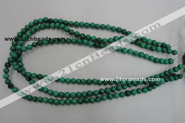 CWB565 15.5 inches 6mm round howlite turquoise beads wholesale