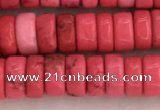 CWB838 15.5 inches 3*6mm tyre howlite turquoise beads wholesale