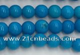 CWB857 15.5 inches 4mm round howlite turquoise beads wholesale