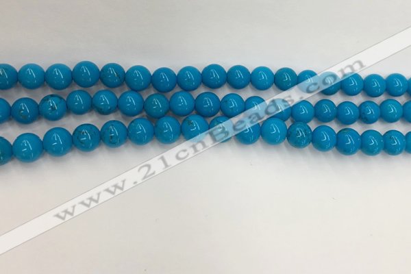 CWB858 15.5 inches 6mm round howlite turquoise beads wholesale