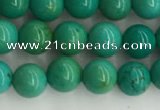 CWB869 15.5 inches 4mm round howlite turquoise beads wholesale