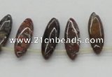 CWJ21 15.5 inches 8*30mm horse eye wood jasper gemstone beads