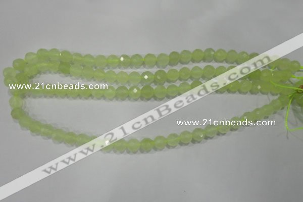 CXJ162 15.5 inches 8mm faceted round New jade beads wholesale