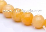 CYJ04 16 inches 10mm round yellow jade gemstone beads Wholesale