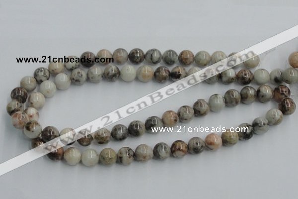 CYQ05 15.5 inches 12mm round natural pyrite quartz beads wholesale